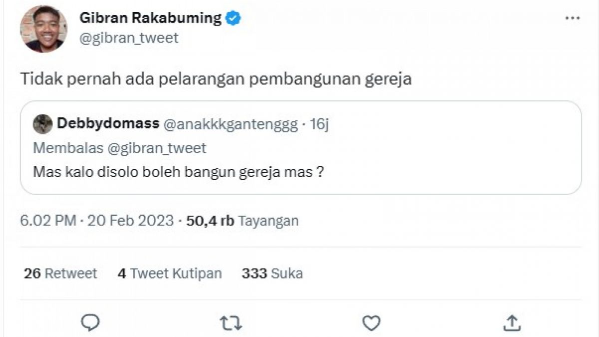 Cuitan Gibran Rakabuming Raka [[Twitter]]