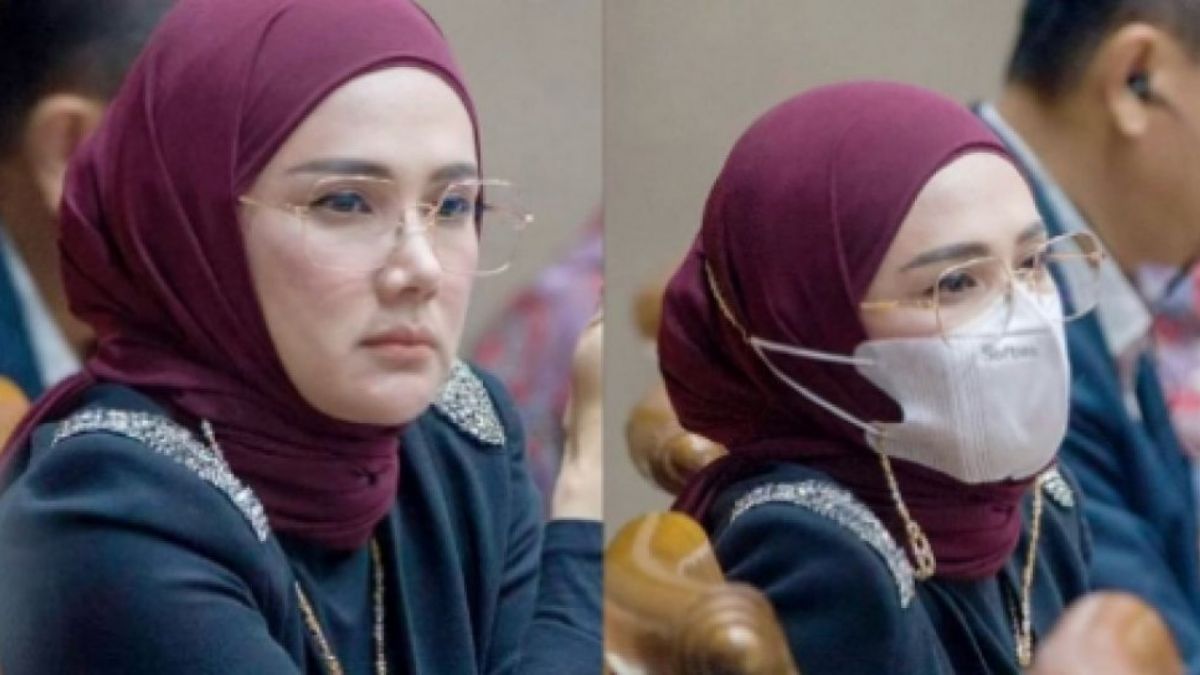 Mulan Jameela di gedung DPR RI [Suara.com]