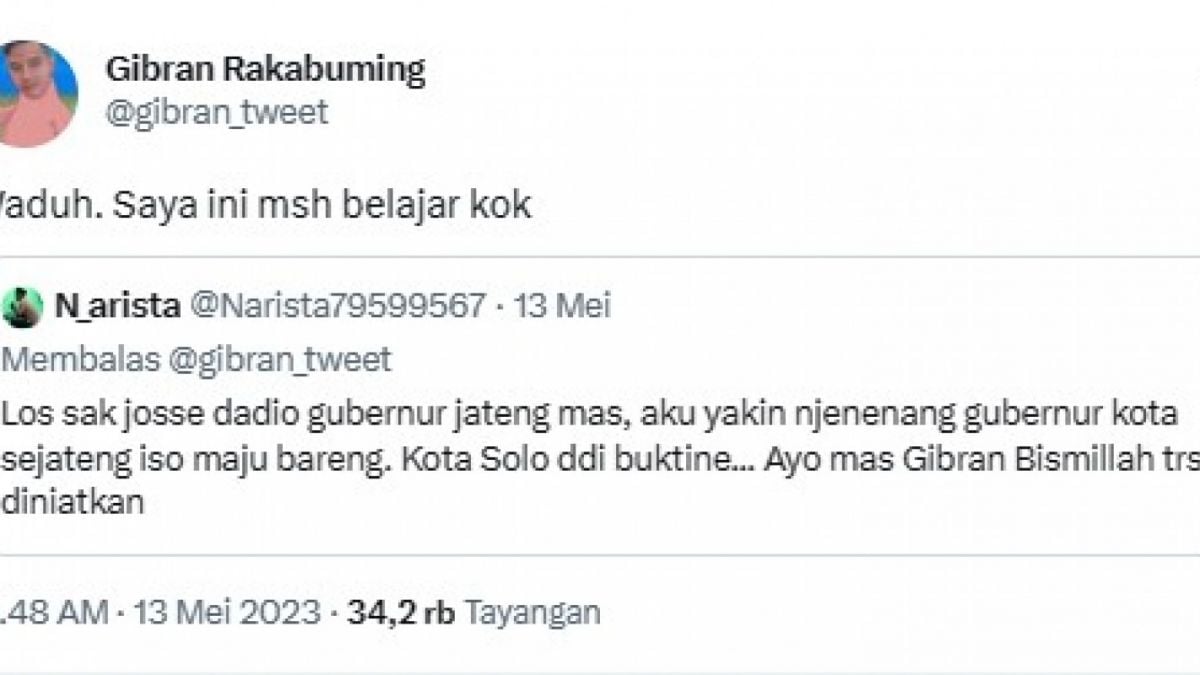Cuitan Gibran Rakabuming Raka [[Twitter]]