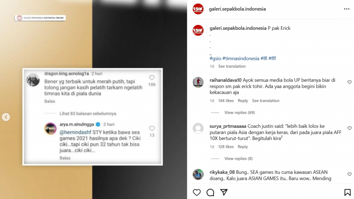 Unggahan Instagram [[@galeri.sepakbola.indonesia]]
