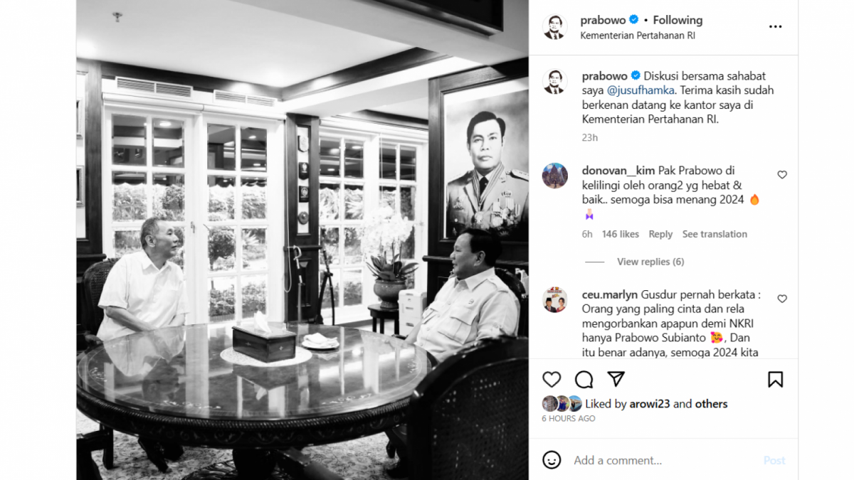 Jusuf Hamka dan Prabowo [[Instagram]]