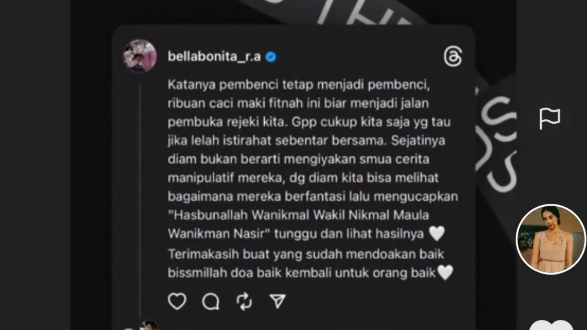 Tanggapan Bella Bonita [[TikTok/@duniabaru.ku]]