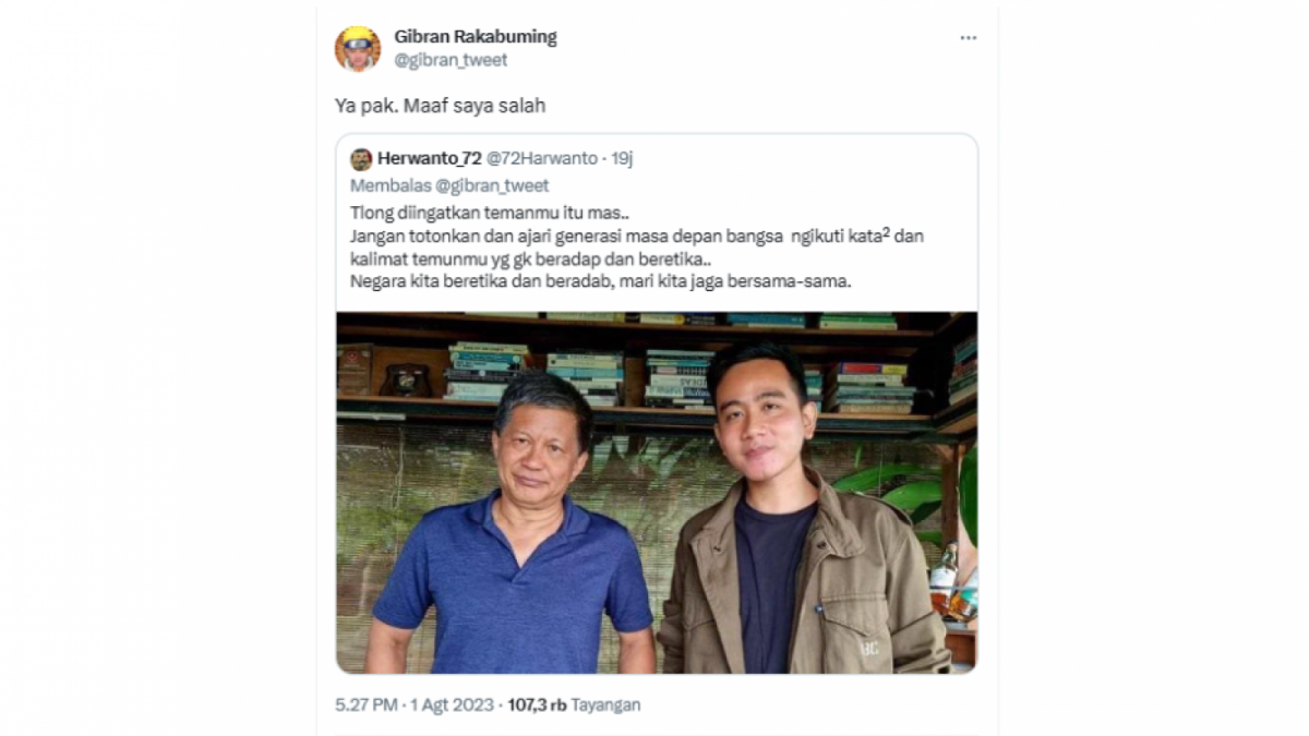 Cuitan Gibran Rakabuming Raka [[Twitter]]