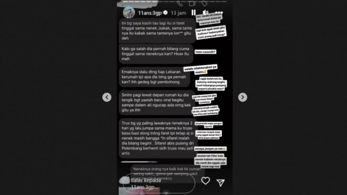 Nenek sebut Farel Aditya ingin jadi artis [[Instagram/@11ans.3gp]]