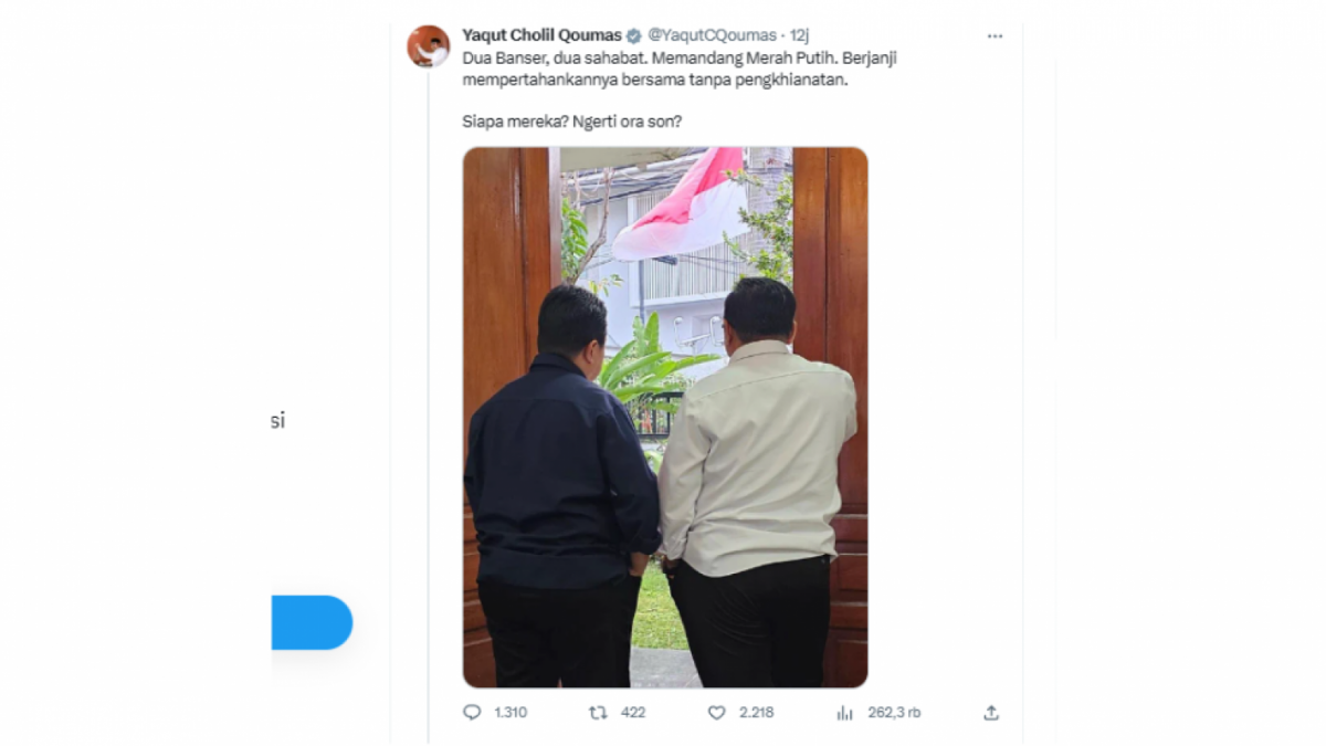 Cuitan Gus Yaqut [[Twitter]]