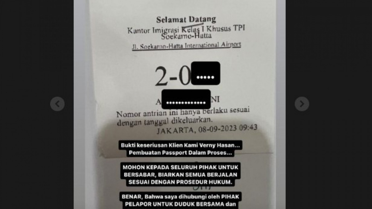 Status DJ Verny Hasan di Instagram [Instagram]