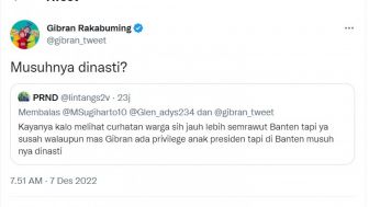 Warganet Iri dengan Kepemimpinan Gibran di Kota Solo hingga Bandingkan dengan Banten: Musuhnya Dinasti