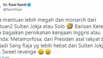 Rizal Ramli Sindir Pernikahan Kaesang Lebih Hebat dari Raja Jogja dan Solo, Gibran Pasang Badan Direspon dengan Jawaban Ini
