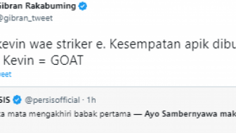 Sentil Permainan Persis Solo yang Kurang Greget, Gibran: Ganti Kevin Wae Striker e