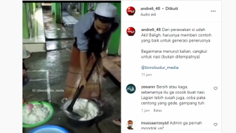 Warganet Terbelah Sikapi Viral Video Santri Ambil Nasi Pakai Cangkul