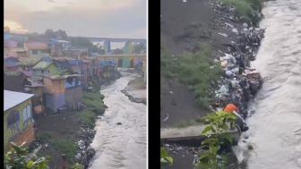 Viral! Video Orang Membuang Sampah di Sungai, Publik: Kalau Banjir yang Disalahin Pemerintah