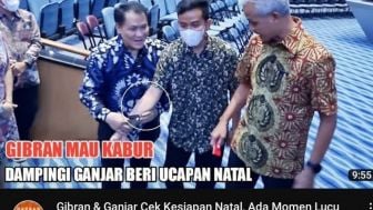 Dampingi Ganjar Beri Ucapan Natal, Gibran Sempat Kabur dan Ditarik Pengurus Gereja