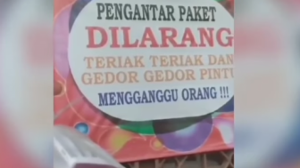 Pengantar Paket Makanan Ini Panggil Pemilik Rumah Pakai Suara Lirih Gegara Dilarang Teriak, Netizen: Suaranya Mesra Banget