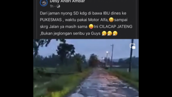 Jalan Berlubang Sejak SD di Cilacap Ngadunya ke Gibran