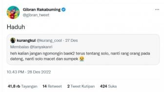 Gencar Promosi Wisata, Gibran Dikritik Publik Bikin Jalanan Macet: Orang-orang pada Datang, Nanti Solo Macet dan Sumpek