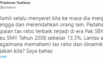 Patahkan Klaim Rizal Ramli Soal Capaian Tax Ratio hingga Pajak Rakyat, Stafsus Menkeu: Beliau Kurang Update