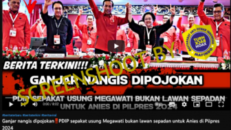 CEK FAKTA: Ganjar Nangis, PDIP Sepakat Usung Megawati di Pilpres 2024