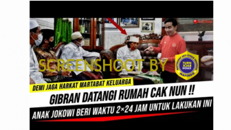 CEK FAKTA: Video Gibran Obrak Abrik Rumah Cak Nun, Gara-gara Sebut Jokowi Firaun