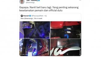 Bus Persis Solo Dirusak Oknum Suporter, Respon Kaesang Bikin Gemas: Gapapa, Nanti Beli Baru Lagi