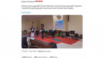 Nahdliyin Salat di Gereja Saat Peringatan 1 Abad NU, Warganet Malah Nyinyir: Ini Namanya Toleransi yang Kebablasan