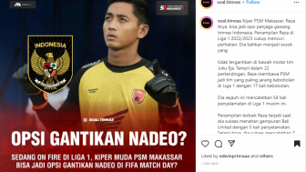 Kiper Muda PSM Makassar Tampil Gemilang di BRI Liga 1, Netizen: Opsi Gantikan Nadeo Argawinata di Timnas Indonesia