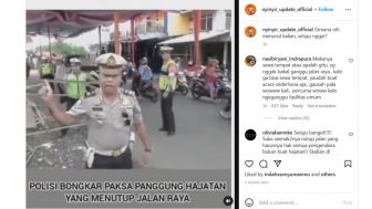 Viral! Polisi Bongkar Paksa Panggung dan Tenda Hajatan di Tengah Jalan Raya: Ini Enggak Tahu Diri, Mengganggu Orang Lain