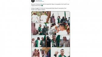 Bak Seorang Pangeran, Cristiano Ronaldo Angkat Pedang Saat Rayakan Hari Berdirinya Arab Saudi