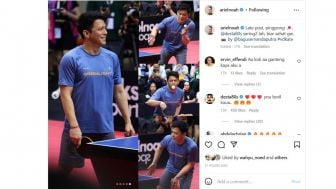 Unggah Foto Saat Ping-Pong, Pesona Ariel Noah Tak Pernah Pudar, Netizen: Kapan Tuanya Sih?