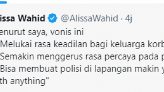 Soroti Vonis Bebas Polisi di Kasus Tragedi Kanjuruhan, Alissa Wahid: Menyakiti Keluarga Korban dan Rakyat