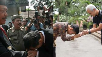 Gibran Sungkem ke Ganjar, Publik Diingatkan dengan Momen Jokowi Cium Tangan Bibit Waluyo