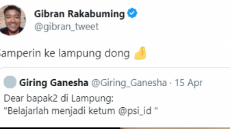 Ketum PSI Giring Sentil Gubernur Lampung yang Antikritik, Wali Kota Solo Gibran: Samperin Dong