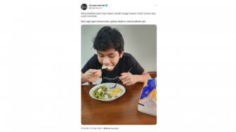 Kabar Terbaru dari David Ozora, Sudah Bisa Makan Sendiri Menggunakan Sendok dan Garpu