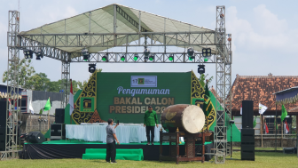 Ada Panggung Besar, Begini Suasana Jelang Pengumuman Bakal Capres PPP di Pakem, Sleman