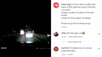 Video Sopir Arogan Pakai Strobo dan Bunyikan Sirine di Tol Surabaya, Warganet: Ndeso Banget..