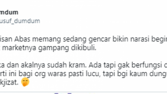 Soroti Berita Soal Anies Terbang ke Langit Isyarat Presiden 2024, Yusuf Dumdum: Akalnya Sudah Kram