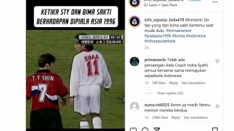 Momen Shin Tae-yong vs Bima Sakti di Piala Asia 1996, Netizen: Dulu Lawan sekarang Kawan
