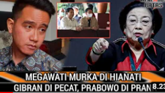 CEK FAKTA: Megawati Murka Langsung Pecat Gibran Sebagai Petugas Partai
