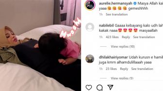 Gemasnya Ameena yang bakal Punya Adik, Cium Perut Aurel saat Waktunya Tidur