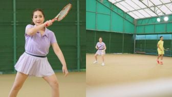 Sedang Liburan, Pasangan Raffi Ahmad dan Nagita Slavina Tetap Latihan Tenis di Jepang