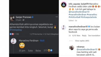 Heboh Marselino Ferdinan Beri Komentar di Unggahan Ganjar Pranowo: Bukan Akun Saya Itu