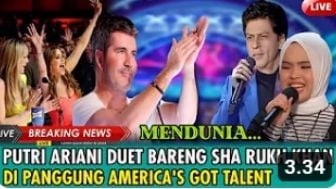 CEK FAKTA: Putri Ariani Berduet dengan Shah Rukh Khan di America's Got Talent, Benarkah?