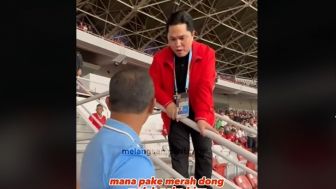 Erick Thohir Marah Liat Bahlil Lahadalia Pakai Kaos Warna Argentina Auto Ganti Merah, Nyalinya Ciut?