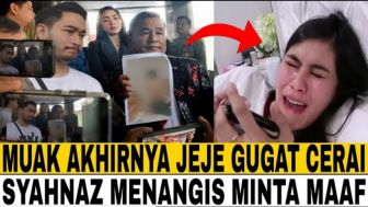 CEK FAKTA: Akhirnya Jeje Gugat Cerai, Syahnaz Menangis Minta Maaf