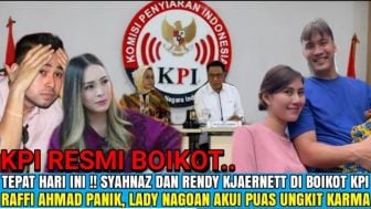 CEK FAKTA: Tepat Hari Ini KPI Resmi Boikot Syahnaz dan Rendy, Raffi Ahmad Syok Lady Nayoan Bahagia, Karma?