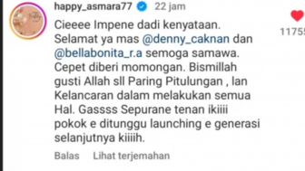 Happy Asmara Berikan Selamat, Netizen Salfok dengan Balasan Denny Caknan