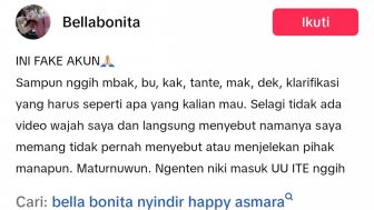 Diduga Sindir Happy Asmara, Bella Bonita Klarifikasi: Ngeten Niki UU ITE Nggih