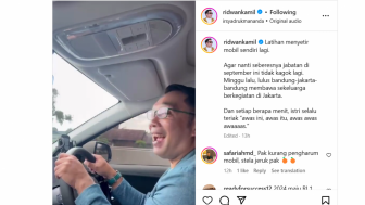 Jelang Berakhirnya Jabatan Gubernur, Ridwan Kamil Ketahuan Kembali Belajar Nyetir Mobil