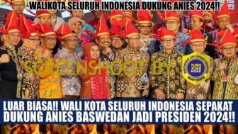 CEK FAKTA: Wali Kota Seluruh Indonesia Sepakat Dukung Anies Baswedan Jadi Presiden 2024, Benarkah?