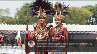 Ini Momen Kaesang Dapat Sepeda dari Presiden Jokowi, Captionnya Bikin Ngakak Warganet