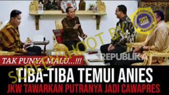 Jokowi Tawarkan Putranya Menjadi Cawapres Anies Baswedan, Benarkah?